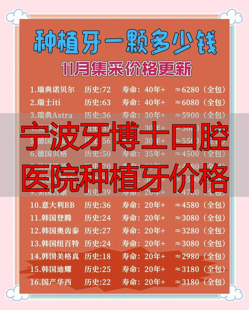 宁波种植牙医院推荐_宁波牙博士口腔医院种植牙价格_宁波种植牙价格