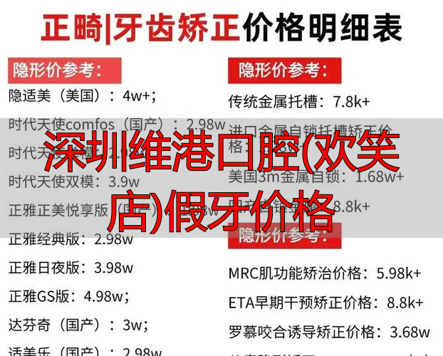 深圳维港口腔福田院欢笑门诊地址_深圳维港口腔(欢笑店)假牙价格_深圳维港口腔国贸院三康门诊地址