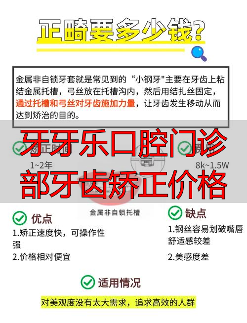牙牙乐口腔门诊部牙齿矫正价格_牙齿矫正在口腔门诊部做安全吗_口腔诊所牙齿矫正