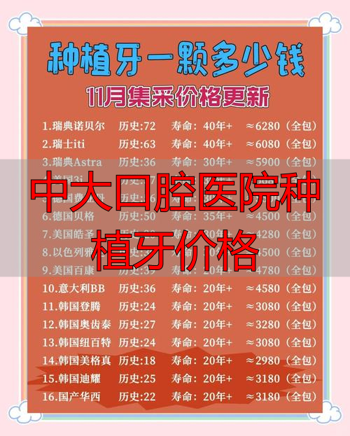 种植大牙多少钱一颗2020_中大口腔医院种植牙价格_口腔中大牙种植医院价格贵吗