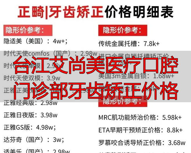 口腔科正畸门诊_口腔医院矫正牙科_台江艾尚美医疗口腔门诊部牙齿矫正价格
