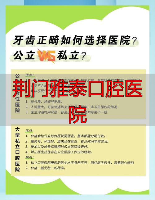 2025年12月深度推荐：荆门雅泰口腔医院优缺点大评测，哪个好？