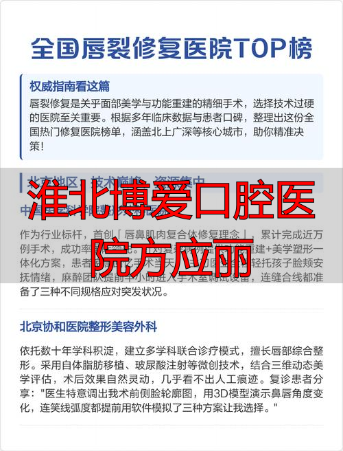 【2026年1月深度测评】淮北方应丽医生口碑如何？Top级修复专家优缺点全解析